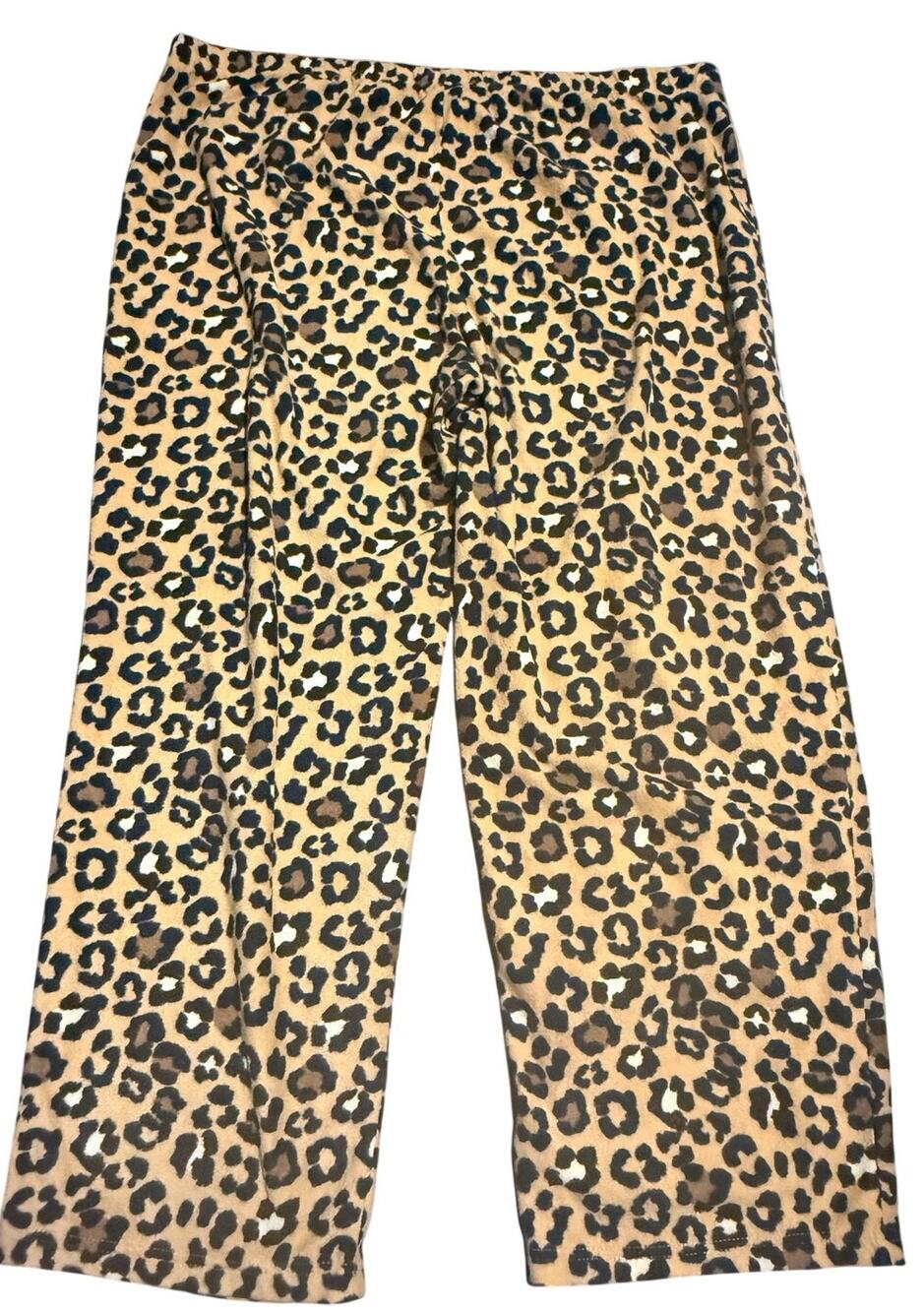 Secret Treasures Leopard Animal Print Fleece Pajama Pants, Plus Size 2X